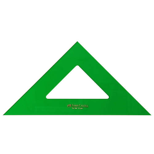 [566-25] Escuadra 25CM no graduada color verde faber castell 566-25