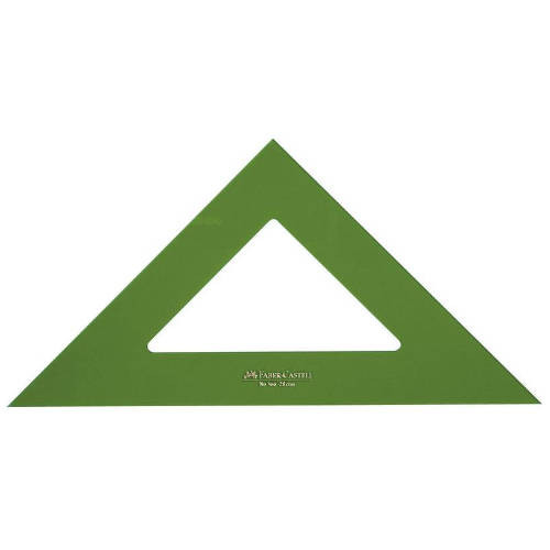 [566-28] Escuadra 28CM no graduada color verde faber castell 566-28