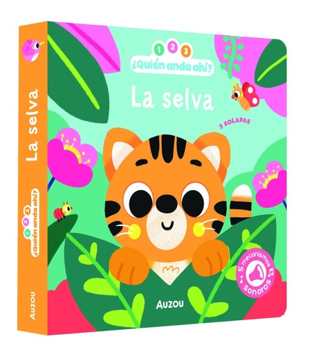 [979-10-395-7587-4] 1, 2, 3, quién anda ahí. La selva. Libro de sonidos