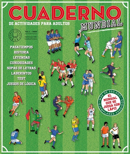 [979-13-87748-02-9] Cuaderno de actividades para adultos- MUNDIAL de fútbol