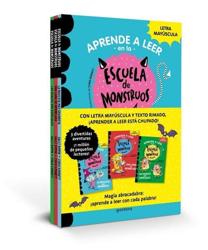 [978-84-19169-98-3] Aprender a leer en la Escuela de Monstruos - Pack con los libros 1, 2 y 3