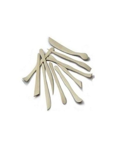 [7B] Accesorios modelaje FAIBO modeladores madera 20 cm 10 unidades