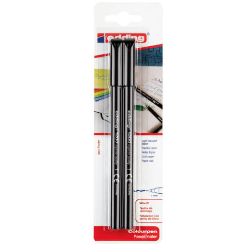 [E-1200/2-01] Blister 2 rotuladores 1200 negro EDDING e-1200/2-01