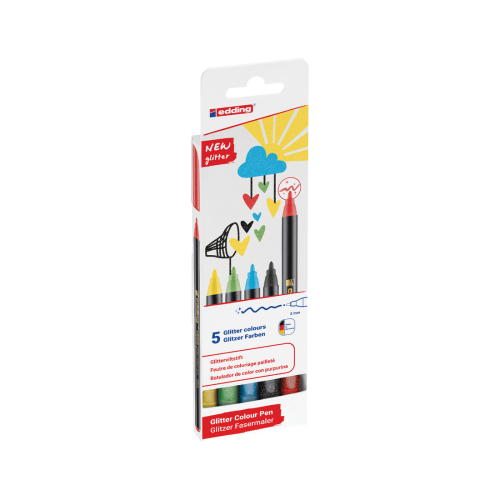 [4-1200-5-3] EDDING 4-1200-5-3 rotulador aqua, negro, verde claro, rojo, amarillo 1 pieza(s)
