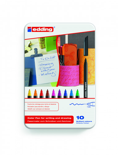 [1200-10-S] Estuche 10 rotuladores punta fina 1200 surtidos 0.5-1MM EDDING 1200-10-s