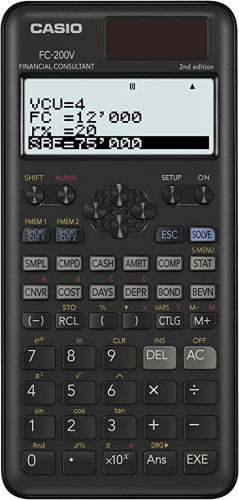 [FC-200V-2] Calculadora financiera CASIO fc-200V-2