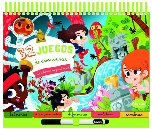 [979-10-395-2383-7] Busca y encuentra. 32 juegos de aventuras para hacer una y mil veces. Bloc con anillas