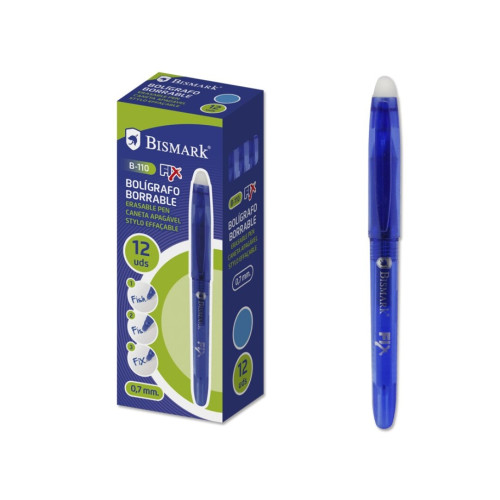 [327535] BOLIGRAFO BORRABLE CAPUCHON BISMARK AZUL 0.7MM