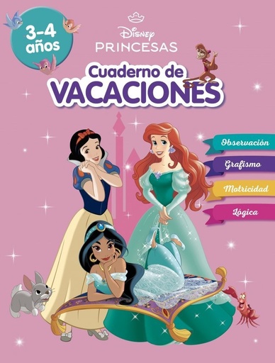 [978-84-19487-15-5] Princesas Disney. Cuaderno de vacaciones (3-4 años) (Disney. Cuaderno de vacaciones)