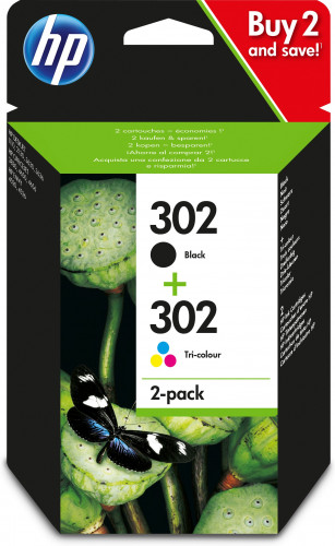 [X4D37AE] Hp 302 cartucho de tinta negro+tricolor HP302
