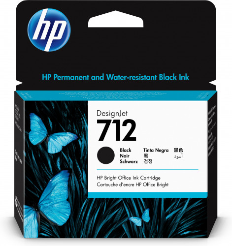 [3ED71A] HP cartucho de tinta designjet 712 negro de 80 ml