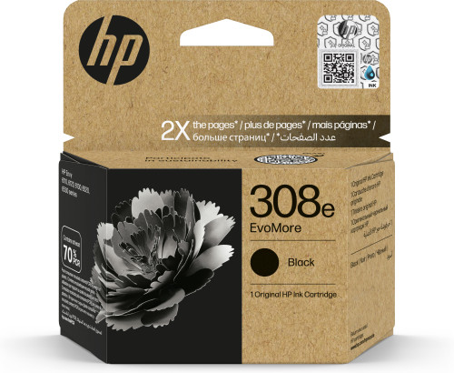 [7FP22UE] HP cartucho de tinta original evomore 308E negra