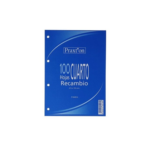Recambio bloc PRAXTON 4 taladros cuarto 60G 100H pauta 3,5
