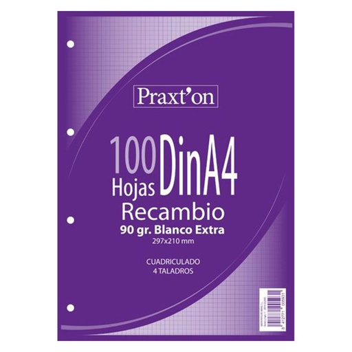 Recambio bloc PRAXTON 4 taladros A4 90G 100H 4X4