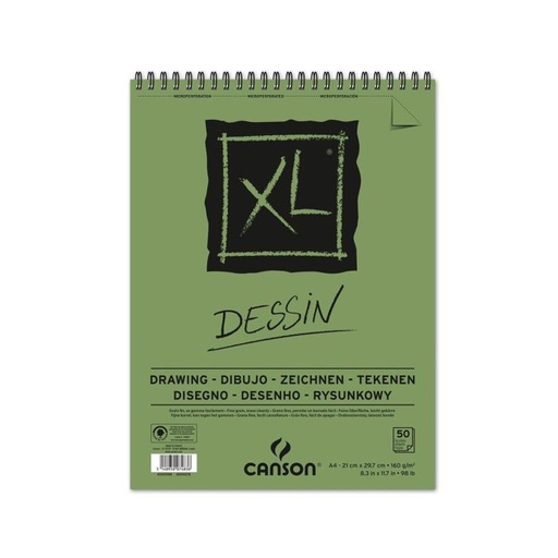 [C400039088] Bloc dibujo CANSON xl dessin espiral A4 160G 50H