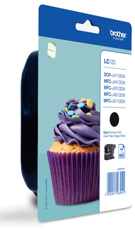 Brother tinta LC123BKBP mfc-J4410DW/mfc-J4510DW,MFCJ4710DW/