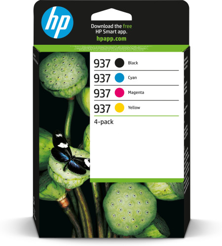[6C400NE] Hp paquete de 4 cartuchos de tinta original 937 cmyk
