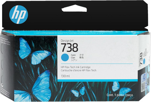 [498N5A] Hp designjet 738 cartucho cian 130ML