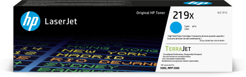 [W2191X] HP cartucho de tóner original laserjet 219X de alta capacidad cian