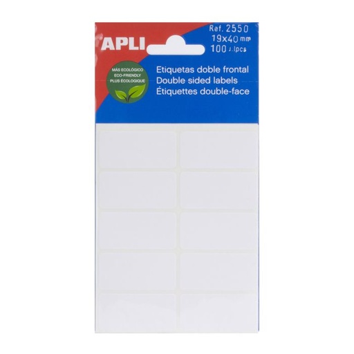 [2550] Etiqueta adhesiva APLI sobre 19X40 2550