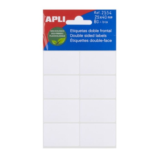 [2554] Etiqueta adhesiva APLI sobre 25X40 2554