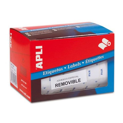 [10088] Etiqueta adhesiva APLI rollo 16X22 fluor pvp removible