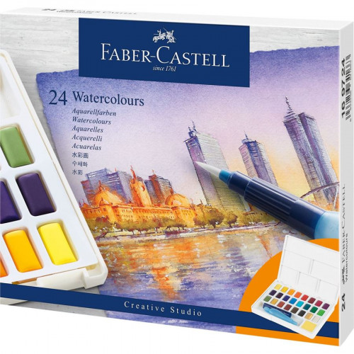 [169724] Estuche con 24 acuarelas creative studio. faber castell 169724