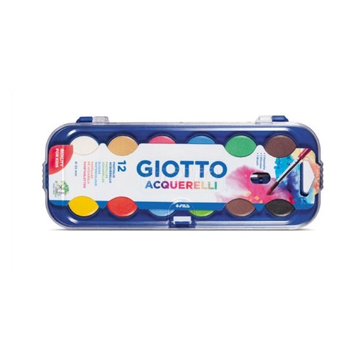 [F351200] Acuarela giotto 30MM 12 colores + pincel