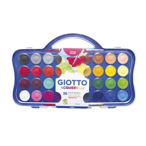 [F353600] Acuarela giotto 30MM 36 colores + 2 pinceles