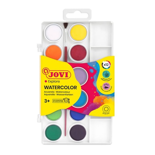 [800/12] Acuarela jovi 800/12 12 colores + pincel