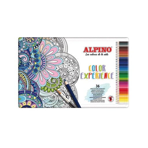 [AL000242] Lapiz color ALPINO acuarelable color experience 36 colores caja metal