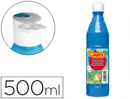 [50621] Pintura tempera JOVI 500 ml ml azul cyan