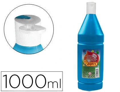 Pintura tempera JOVI 1000 ml ml azul cyan