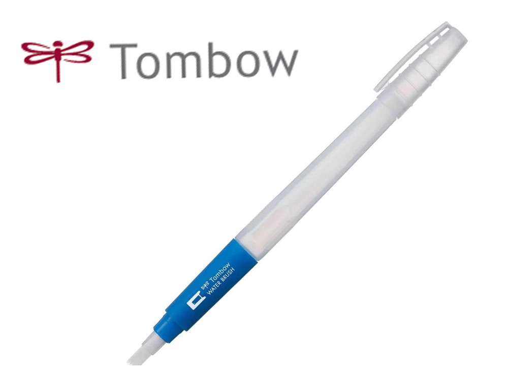 [WB-FN-1P] Pincel TOMBOW water brush con deposito rellenable punta fina blister de 1 unidad