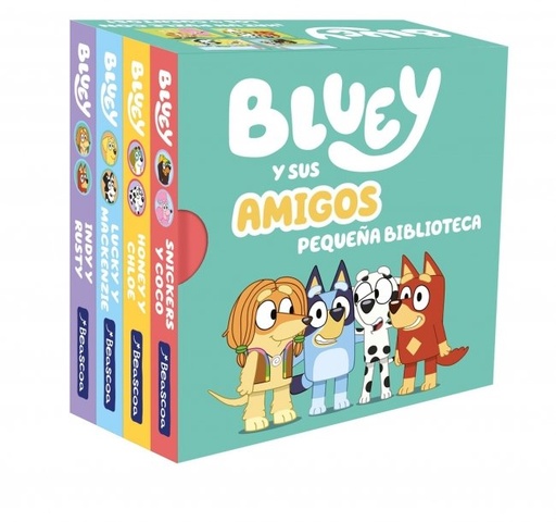[978-84-488-7035-5] Bluey. Libro juguete - Bluey y sus amigos. Pequeña biblioteca (edición en español)