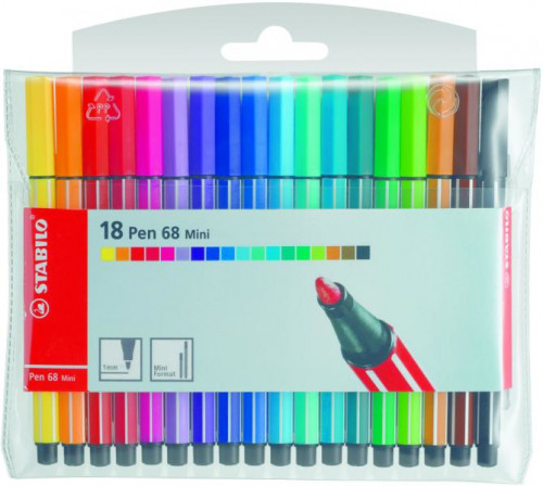 [6820-04] Blister rotulador punta fibra media 1MM. pen 68 de 20 unidades color parade STABILO 6820-04