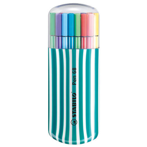 [6820-02-2-5] Estuche rotulador punta media 1MM. zebrui 20 unidades turquesa STABILO 6820-02-2-5