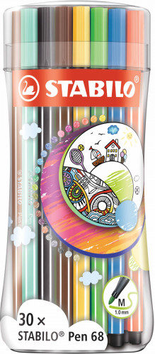 [6830-4] STABILO pen 68 rotulador medio multicolor 30 pieza(s)