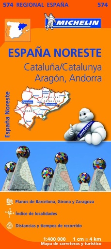 [978-2-06-718425-1] Mapa Regional Cataluña,/Catalunya, Aragón, Andorra
