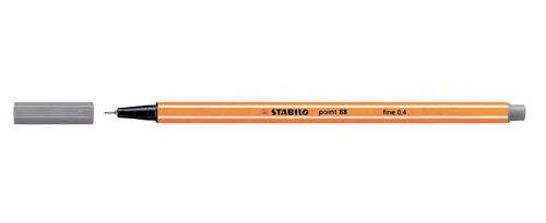Rotulador punta fina point 88 0.4MM gris oscuro STABILO 88/96