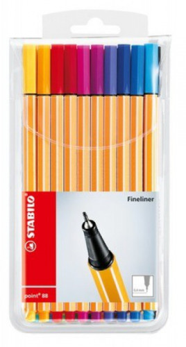 [8820] Estuche 20 rotuladores punta fina 0,4MM. point 88 colores surtidos STABILO 8820