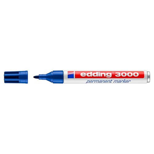 [3000-03] Marcador permanente punta redonda 1.5-3MM 3000 azul EDDING 3000-03
