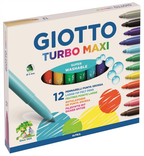 Estuche 12 rotuladores turbo maxi GIOTTO F454000