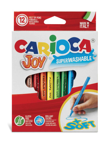 Caja 12 rotuladores colores joy CARIOCA 40614