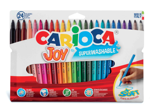 Estuche 24 rotuladores joy bolsa cartón CARIOCA 40532