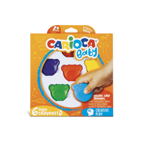 [42956] CARIOCA teddy crayons baby - 6 pz