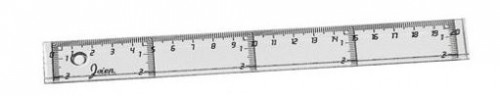 [41120] Regla plana transparente en plastico inyectado 20 cm. FAIBO 41120