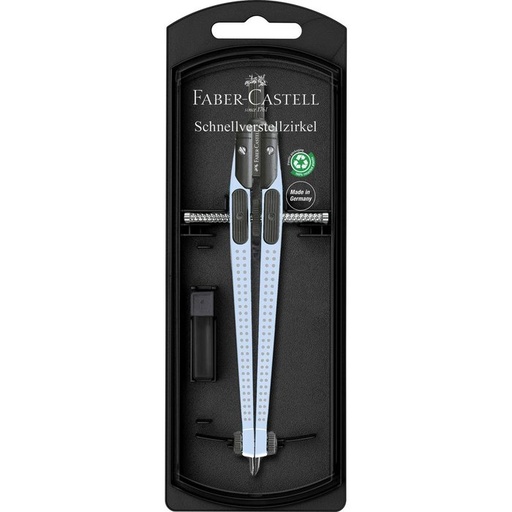 [574474] Compas faber castell grip ajuste rapido azu cielo