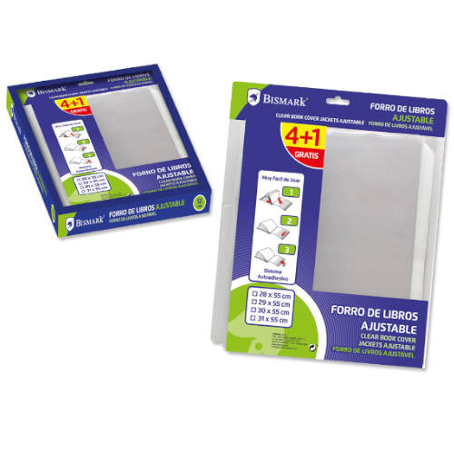 [326266] Pack 4+ 1 forralibros BISMARK ajustable 29 x 55 BISMARK 326266