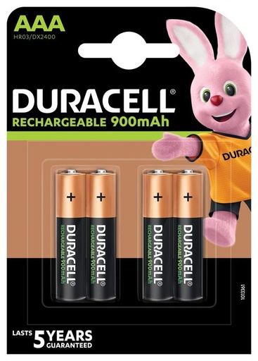 [950385] Pilas recargable DURACELL HR03 aaa 900 mah blister 4 uds
